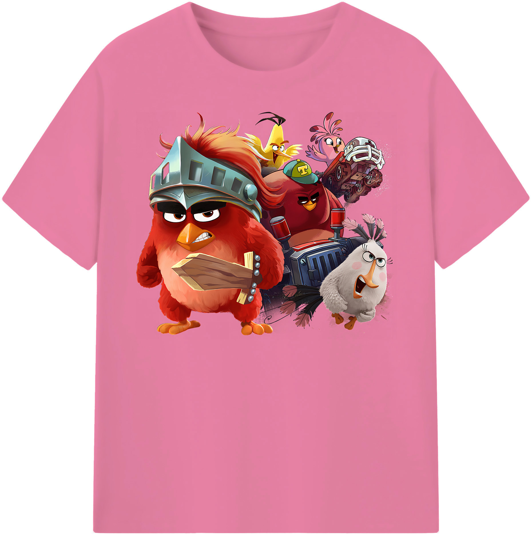 （画像用） Angry Birds アングリーバード 綿100％半袖Tシャツ（フロントプリント）